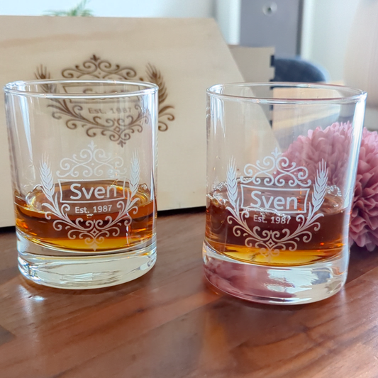 Whiskyglas Geschenkset mit Gravur