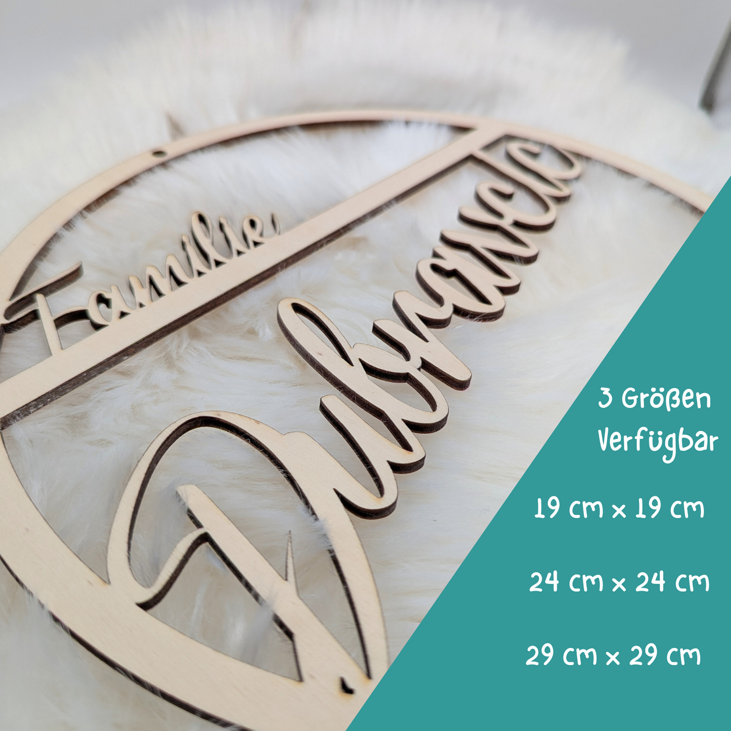 Personalisierter Türkranz aus Holz – Einzigartiges Willkommensschild für Ihr Zuhause