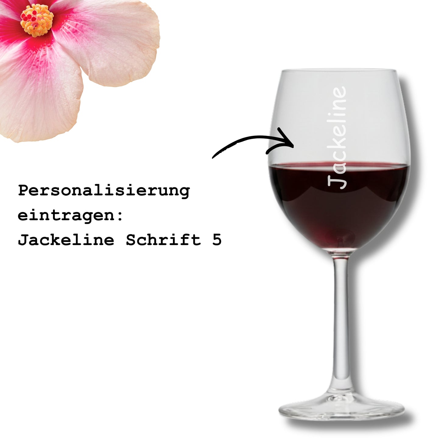 Personalisiertes Rotweinglas mit Name