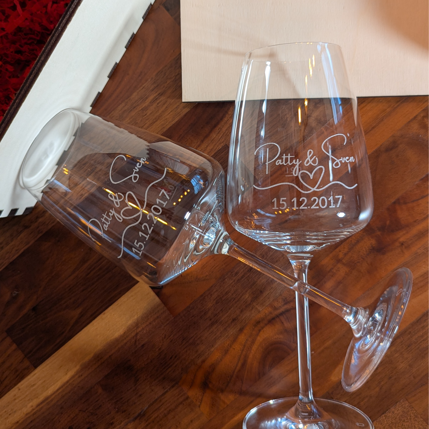 Personalisiertes Weinglas Set mit Gravur