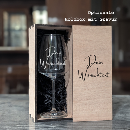 Personalisiertes Rotweinglas mit optionaler Geschenkbox
