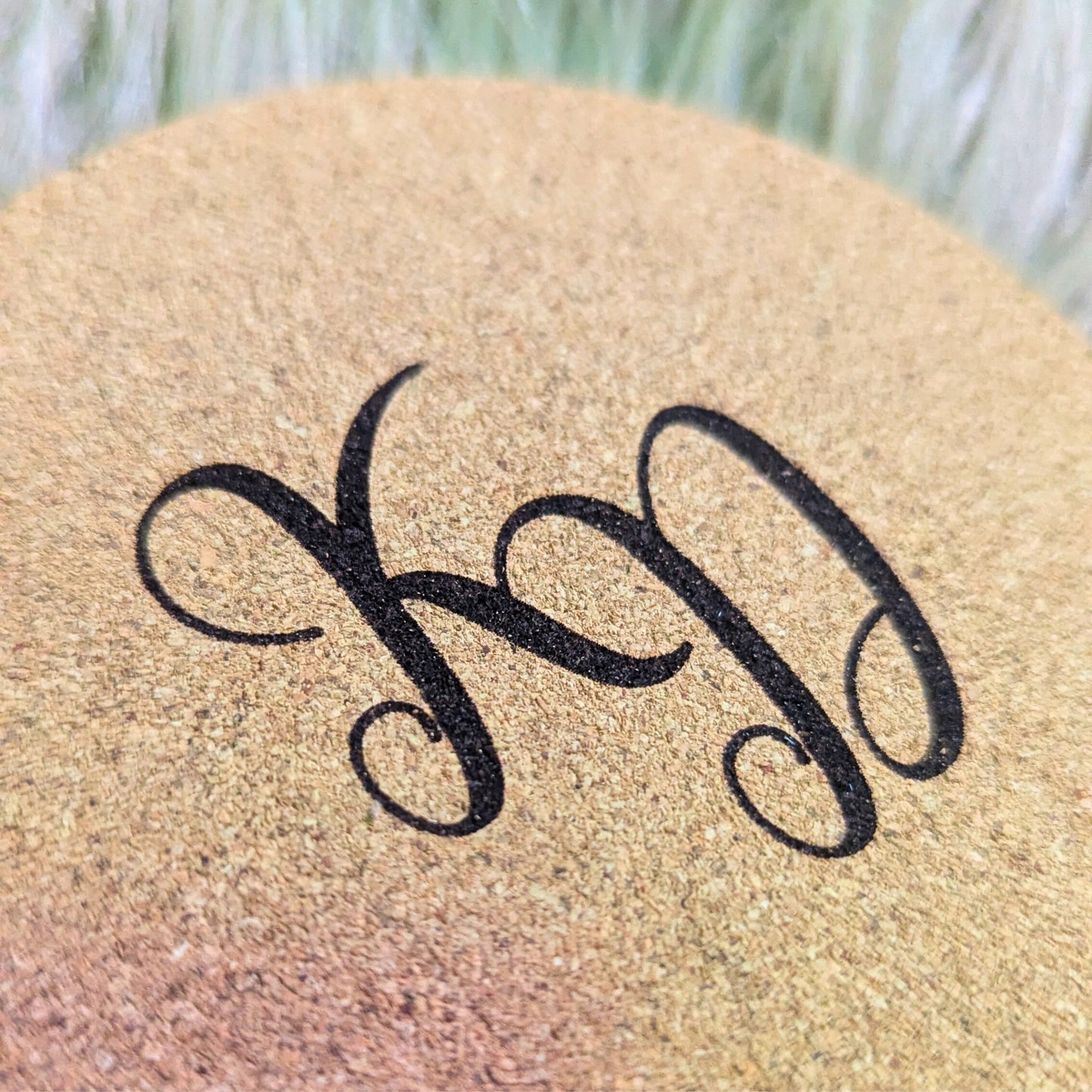 Kork Untersetzer personalisiert mit Namen