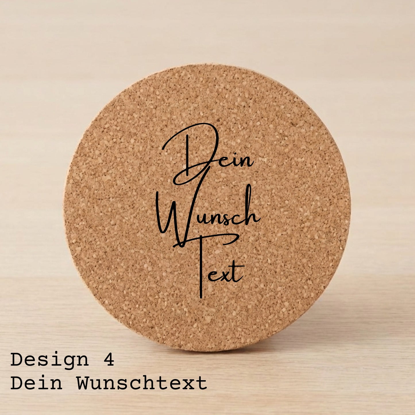 Kork Untersetzer personalisiert mit Namen