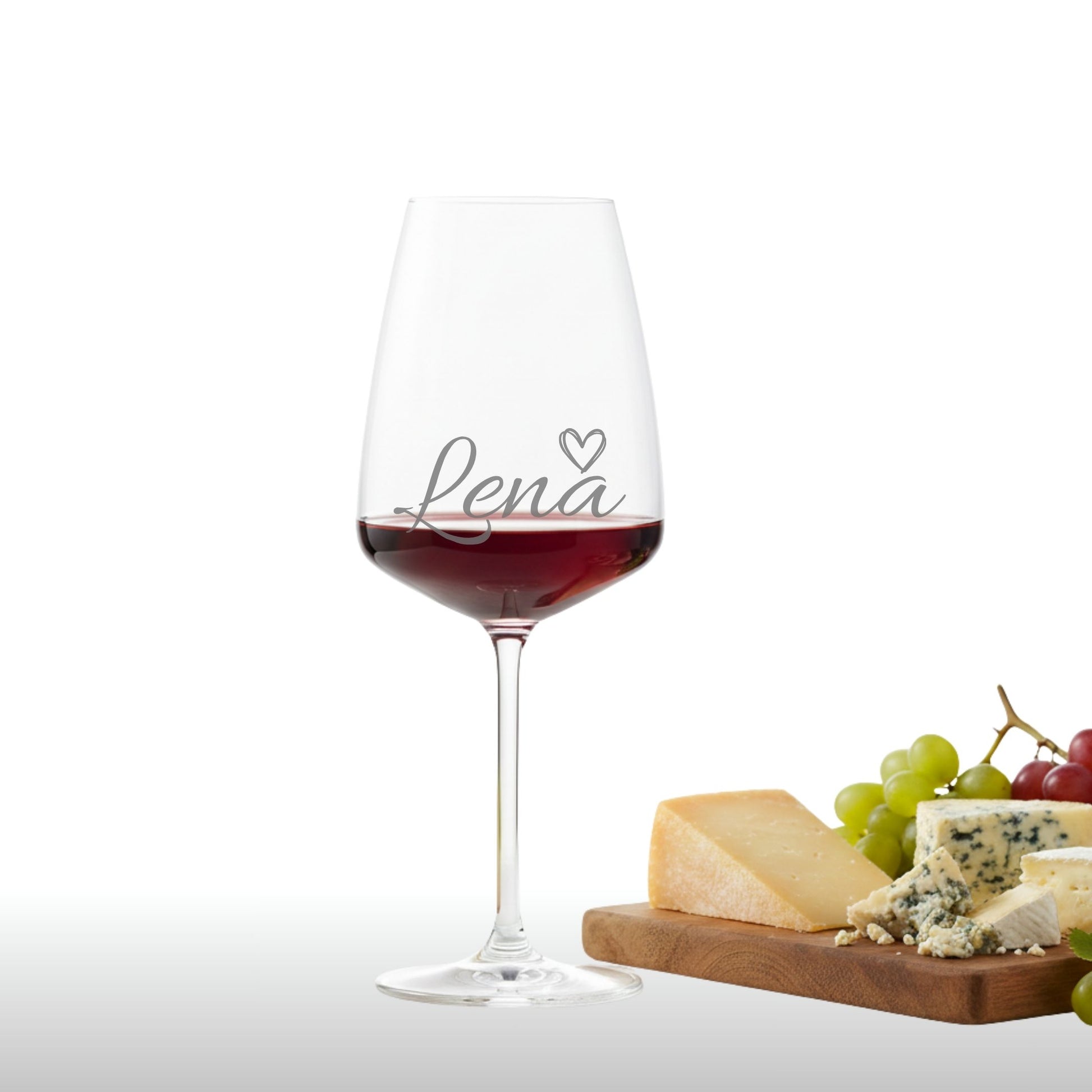 Personalisiertes Weinglas mit Name und Herz – 500 ml