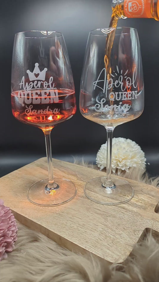 Aperol Queen Glas mit Krone